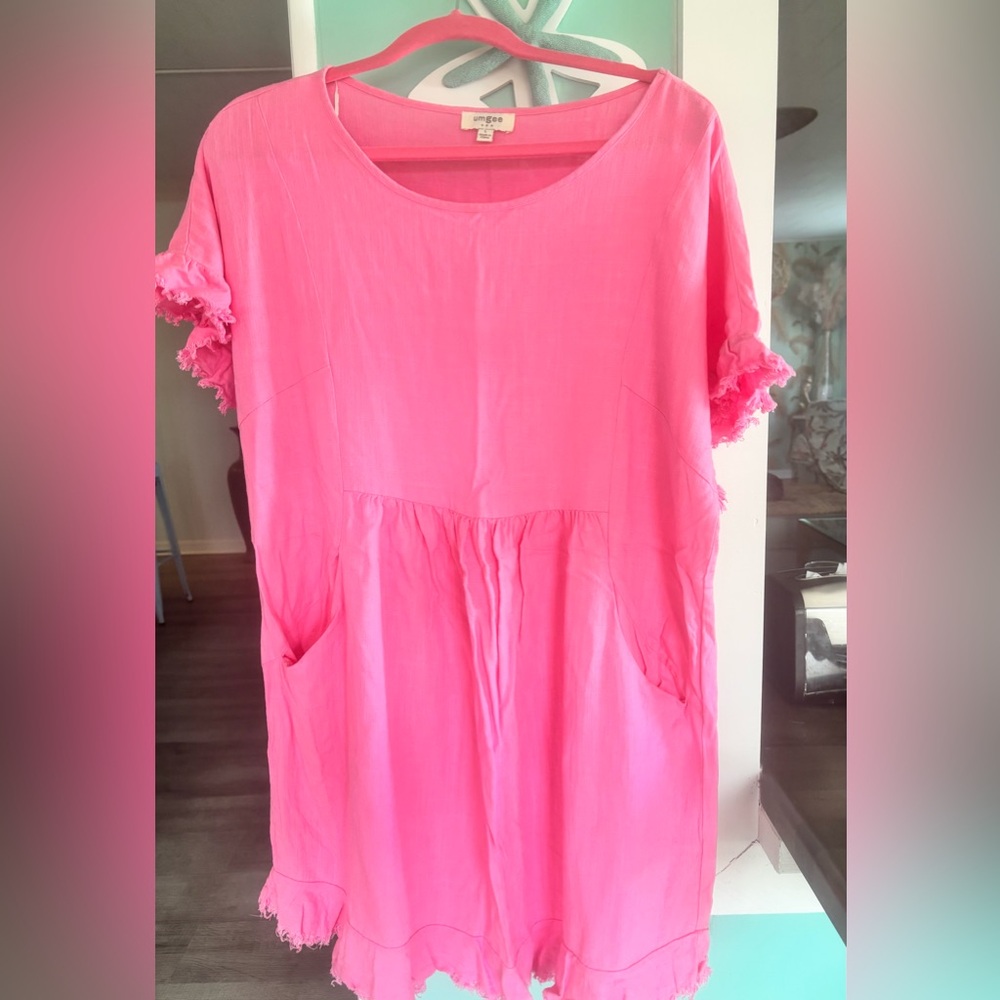 Umgee Vibrant Pink easy wear Dress